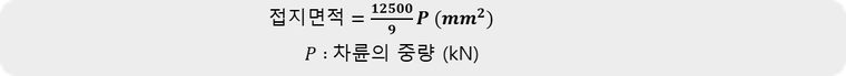 차륜의 접지면적