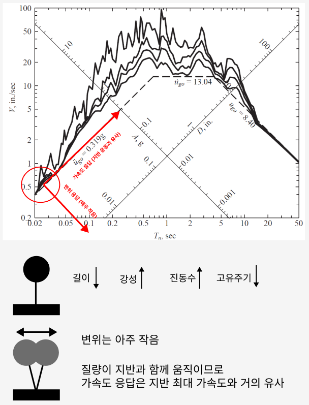 단주기에서의 응답스펙트럼 특성