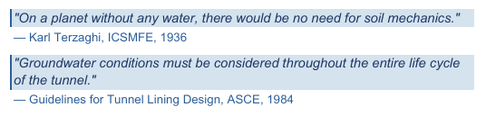 Significance of Groundwater in Tunnel Design