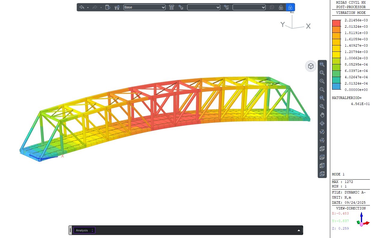 First Vertical Mode of Vibration