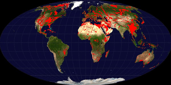 Distribution of limestone