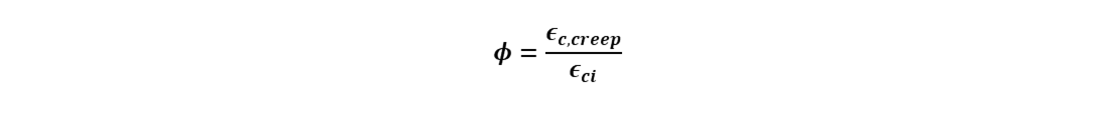 creep coefficient