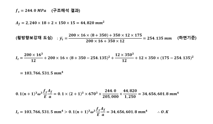 11.횡방향보강재의 단면2차모멘트 검토