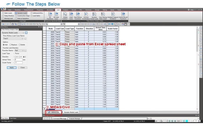 Dynamic Nodal Loads function 2