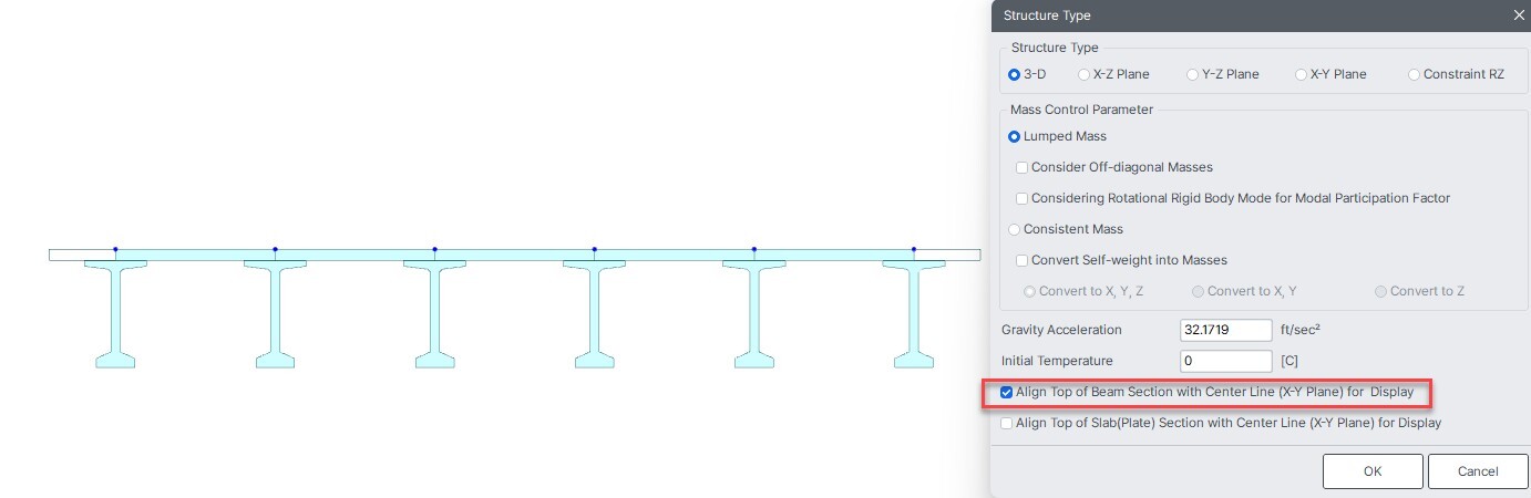 Figure 4 Align Top of Beam Section with X-Y Plane for Display