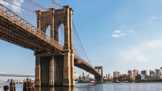 Figure 3: Brooklyn Bridge: Suspended-deck Suspension Bridge