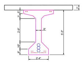 Details of PPC AASHTO Type V I-Beam