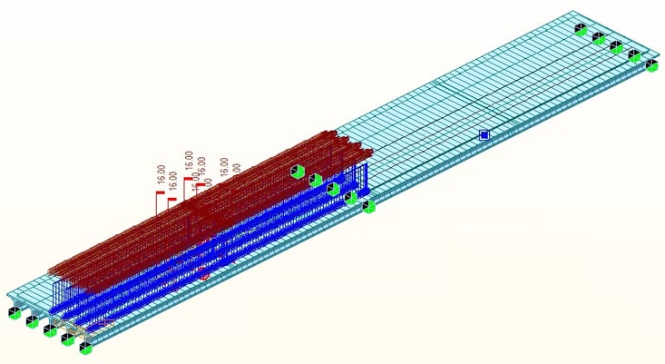 Applied live load when the positive maximum moment occurs