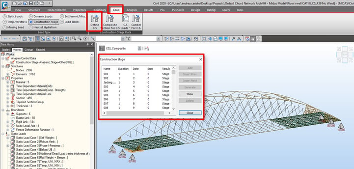 Construction Stage Analysis in midas Civil