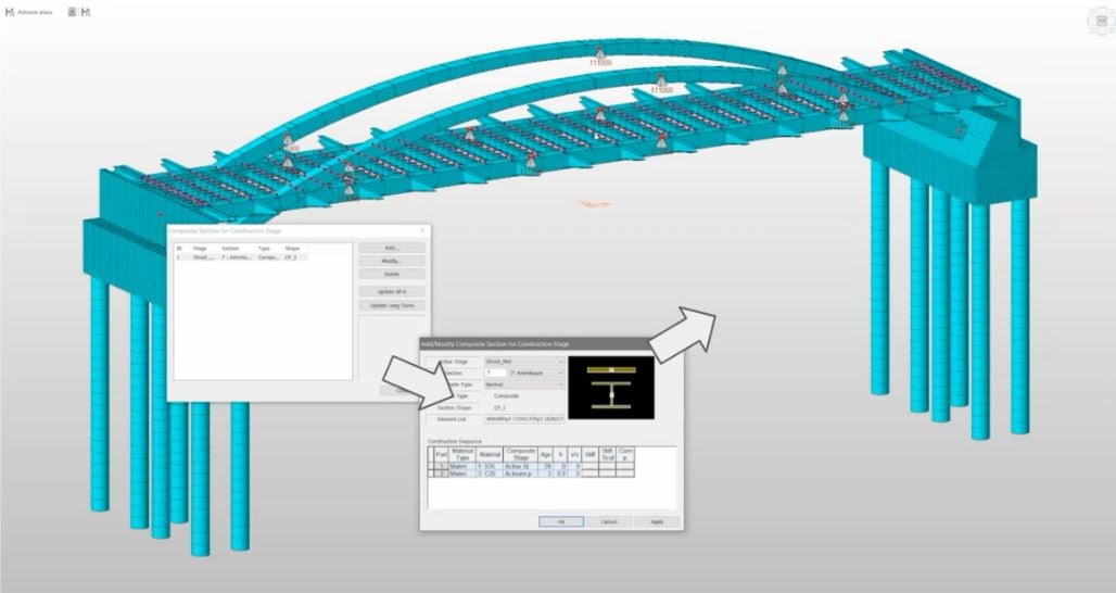 Composite Section for Construction Stages function