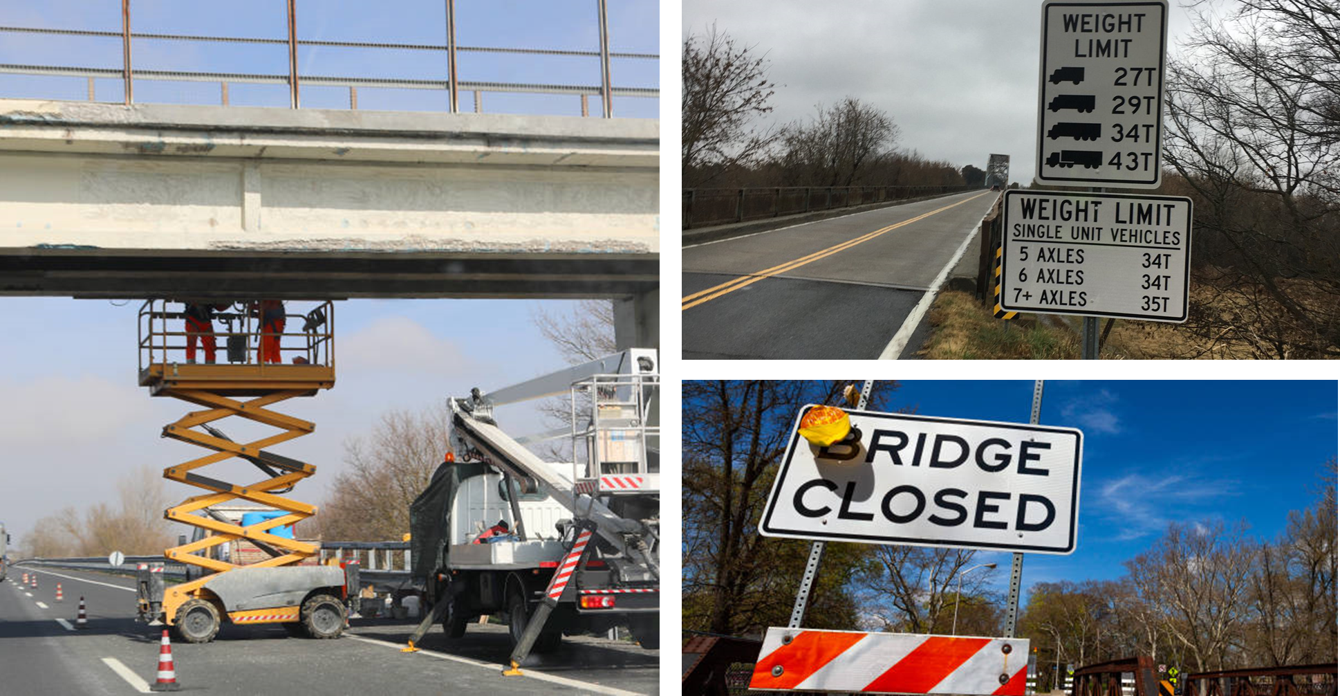 Image 1.1 Bridge Strengthening, Load Postings, and Bridge Closure