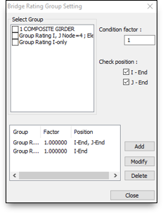 Image 3.9 Rating Group Setting Dialog box