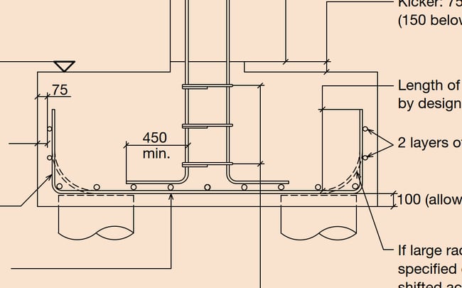 Typical RC Detail of Pile Cap (IStrucE GuidE)