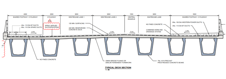 Figure 8: Bridge cross section view