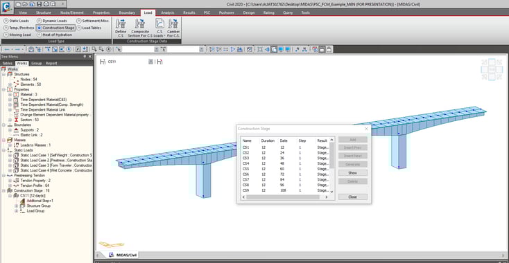 Defining Construction Stages