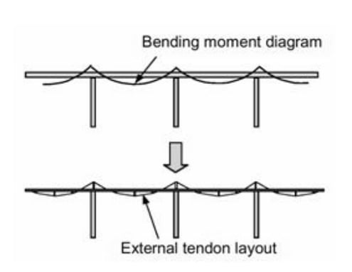 Schematic View of Layout of External Tendon