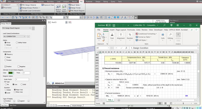 Figure 8. Design report in Excel format