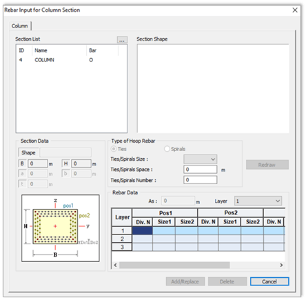 Image 2.3 Column Section for Checking Dialog Box