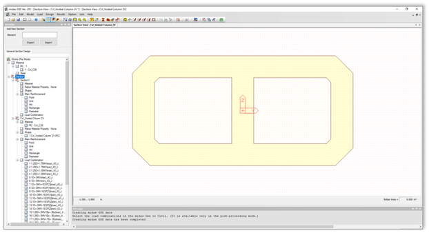 Image 4.4 Imported Section from Midas Civil