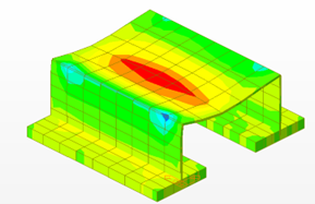 Fig 5(b) Bridge culvert-Bending moment contour due to moving loads