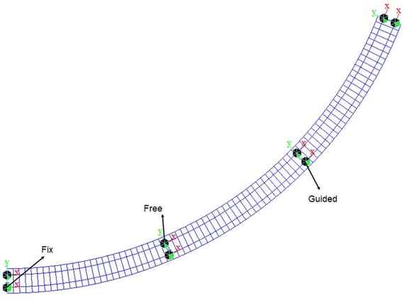 Fig9. Tangential bearing layout in Midas Civil