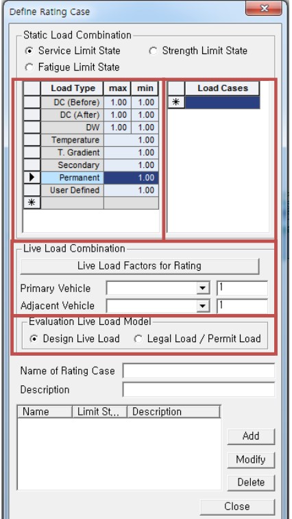 Fg 10. Define Rating Case Dialog Box