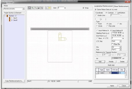 Fg 11. Section Manager Dialog Box