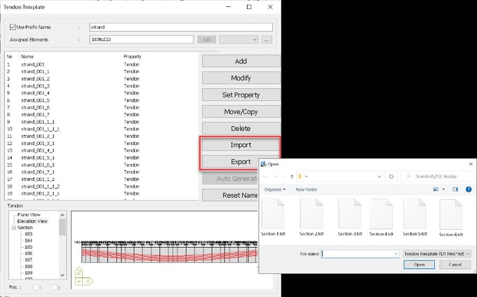 Import User Defined Tendon Profile