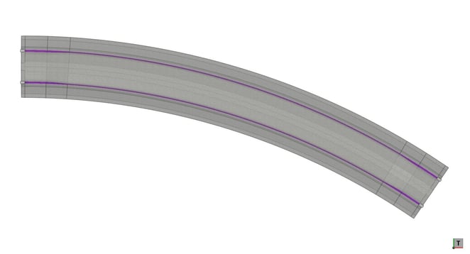 Fig. 10 Plan view of CIM Model adjusted to the new alignment