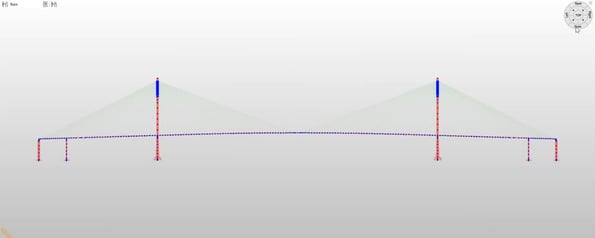 Fig. 12 Cable stay bridge Civil Model 