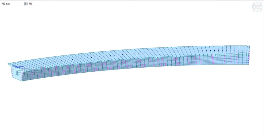 Fig. 9 Isometric view of Civil Model exported from CIM model adjusted to the new alignment