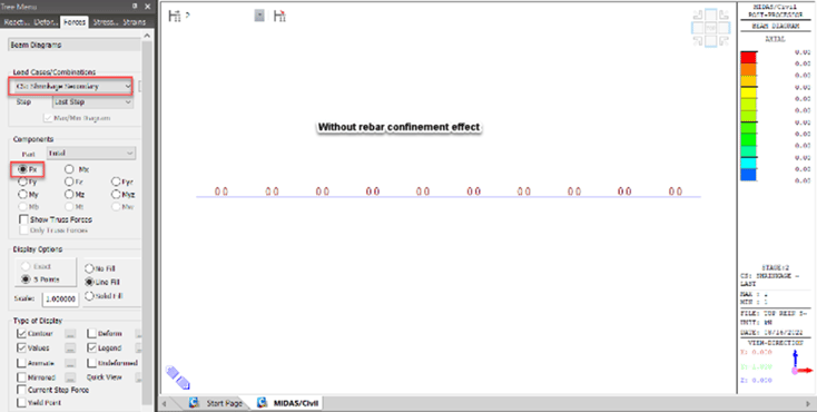 5.axial force without rebar confinement effect