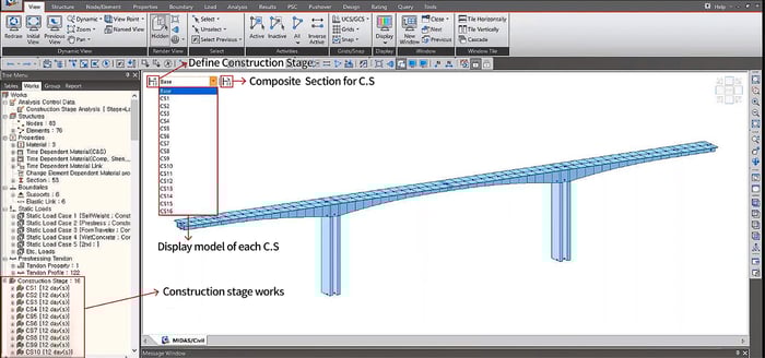 Display of Construction Stage 1