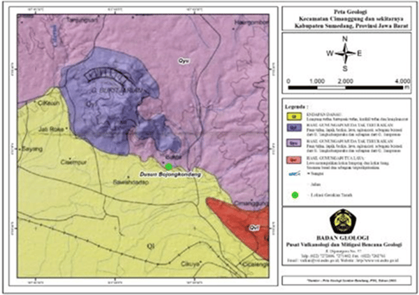 Figure 2. Geological map of Cimanggung Village