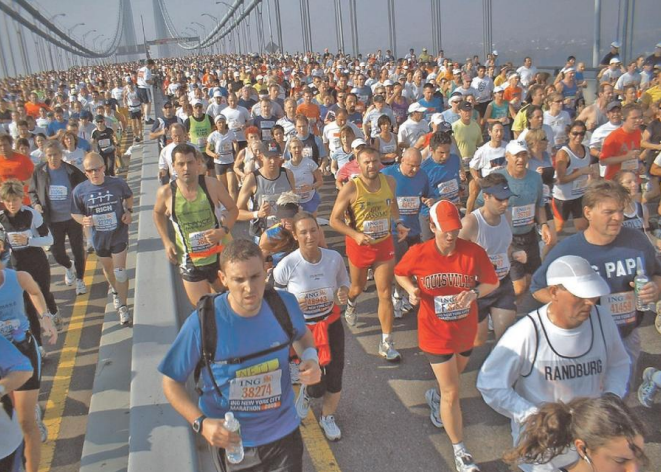 Example of crowd loading on a bridge deck