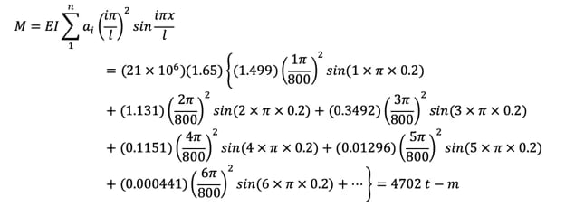 Step6) The girder moment at xL=0.2=160m is