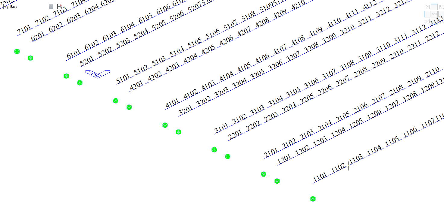 Figure 5 Renumbered girders webs frame elements