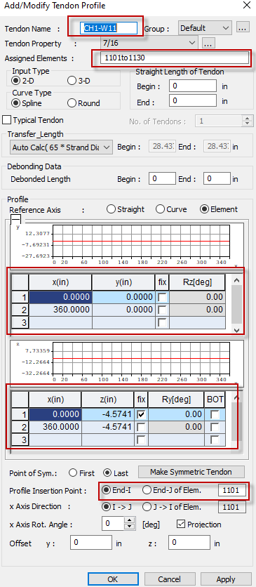 Figure 6 Defining girder 1