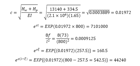 Assume Hp = 334.5 kips, for the center span