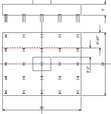 b = 35 ft