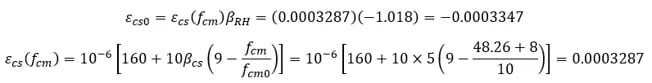 βcs equaling 4, 5, or 8, respectively, for slowly hardening cement