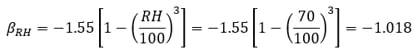 For RH ≥ 99% (immersed in water)
