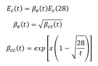 The modulus of elasticity of concrete