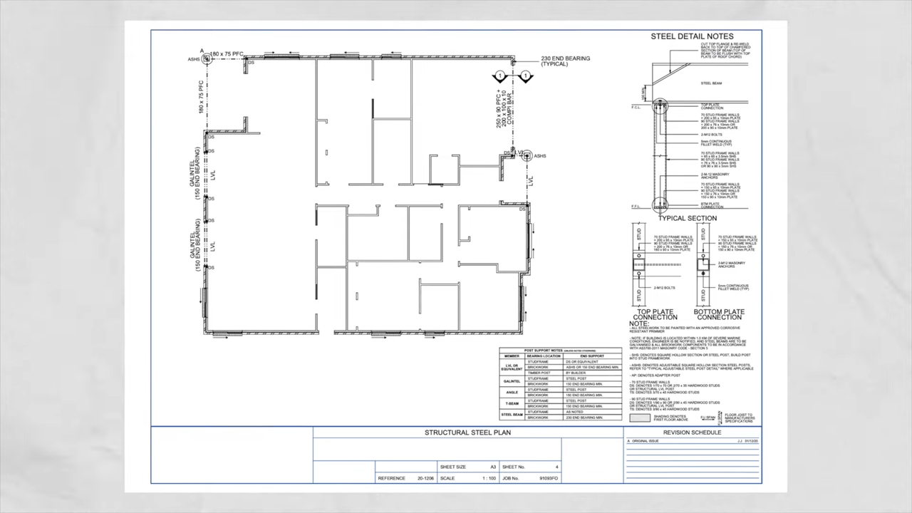 A structural drawing example