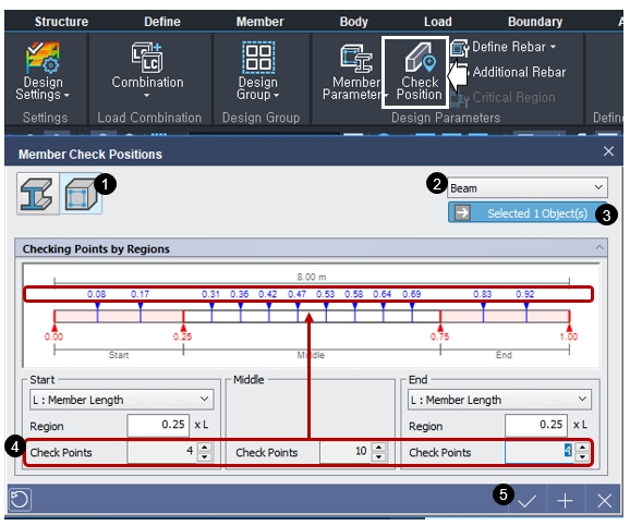 Check Position Dialog Box