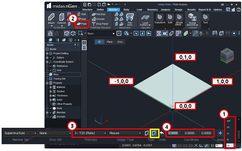 How to model and verify 2D Plate Members for Slabs and Walls?