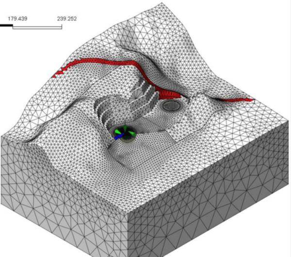 Mesh with topography and faults