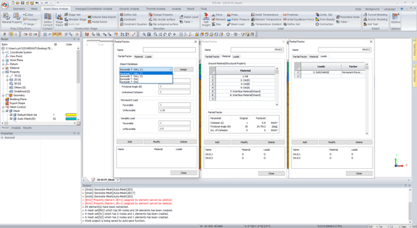 Partial factor for FEM Software