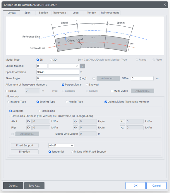 Grillage Bridge template