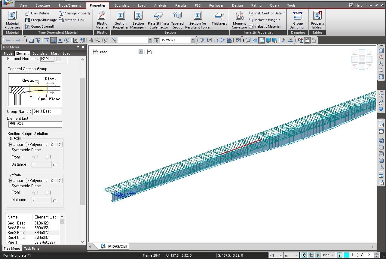 Tapered Section Group